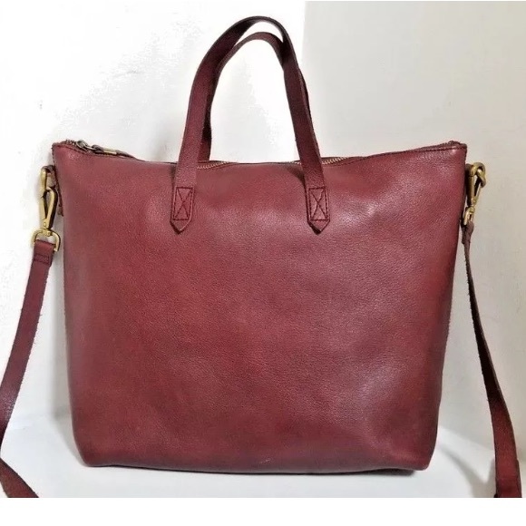 Madewell Zip Top Transport Satchel in Cabernet - Picture 3 of 13